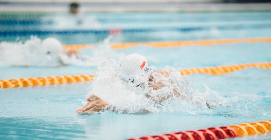 Exemple de l'epreuve de natation avec un nageur